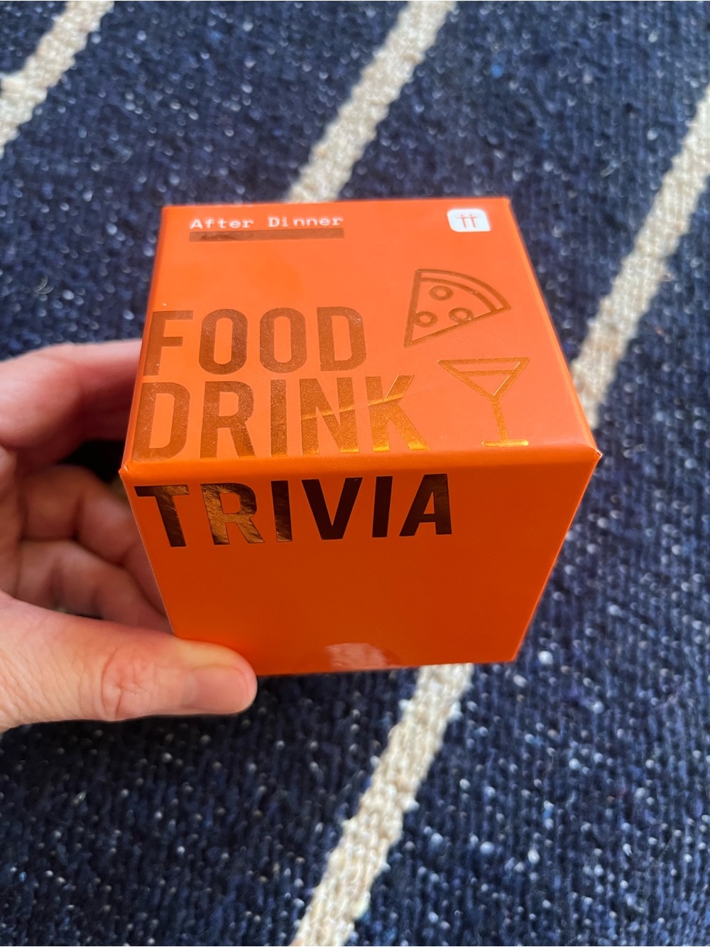 Talking Tables 120 Food & Drink Questions - Bright Orange Trivia Box